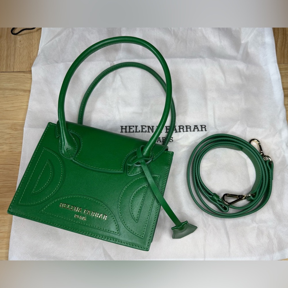 Helena Farrar Luna Mini Handbag in Grass Green Leather